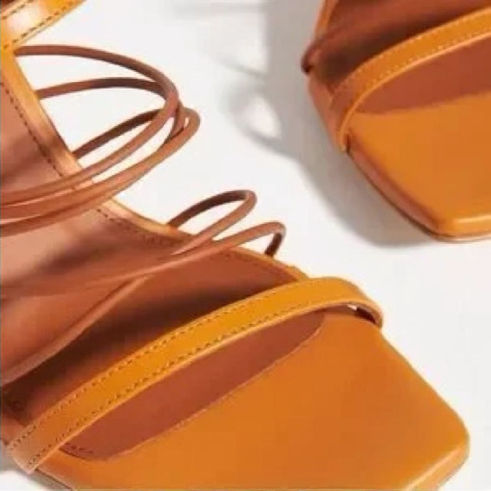 NEW ALOHAS x Anthropologie Strappy Heels Tan EU 40 US 10 - Picture 4 of 10